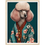 Load image into Gallery viewer, Poodle Dog in Kimono Wall Art Print