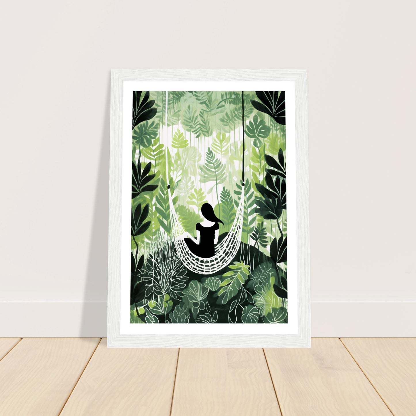 Minimalist Hammock In Lush Chic Garden Wall Art Print