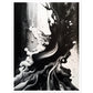 Organic Depths: Black & White Melt Painting Wall Art Print