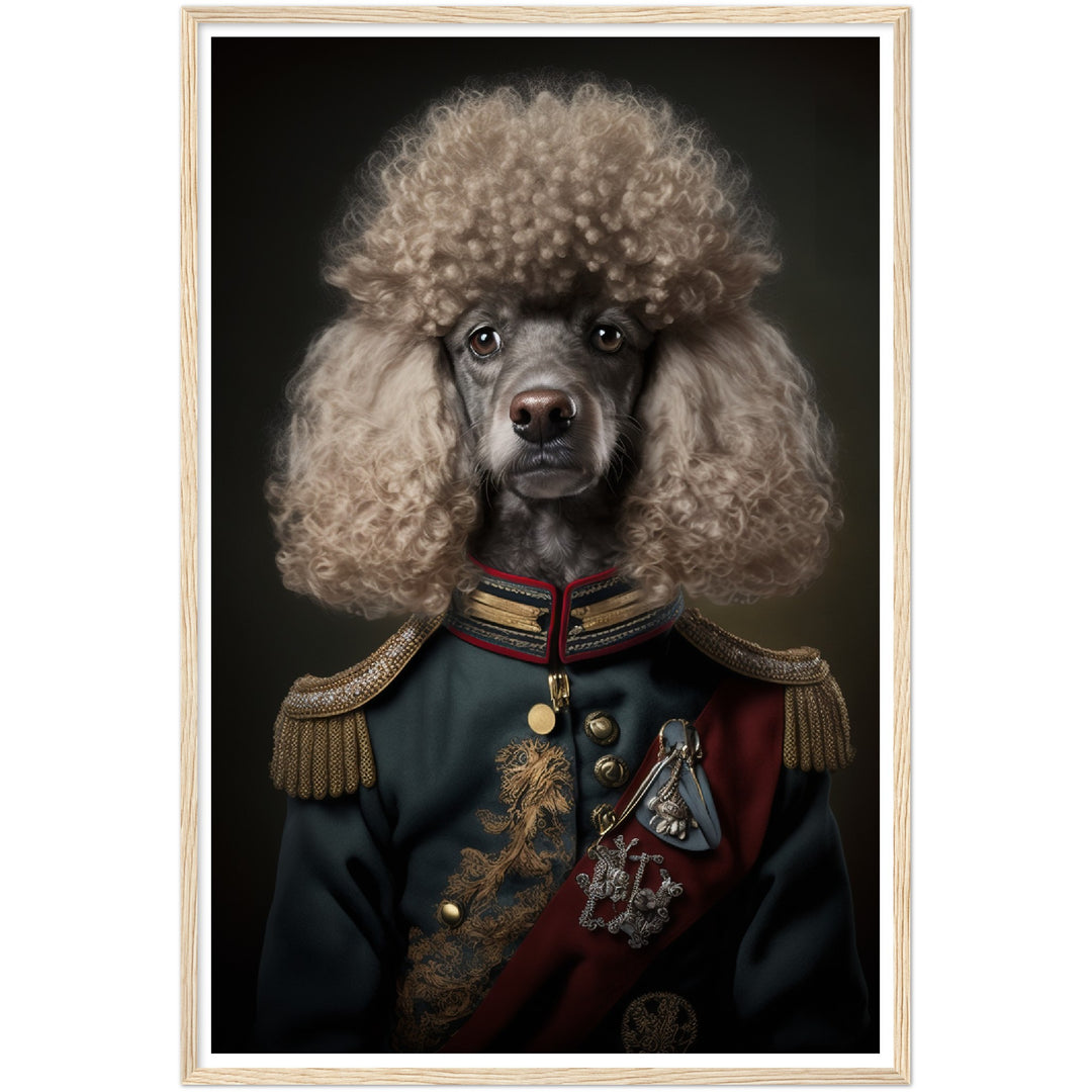 Poodle General Renaissance Animal Portraiture Wall Art Print