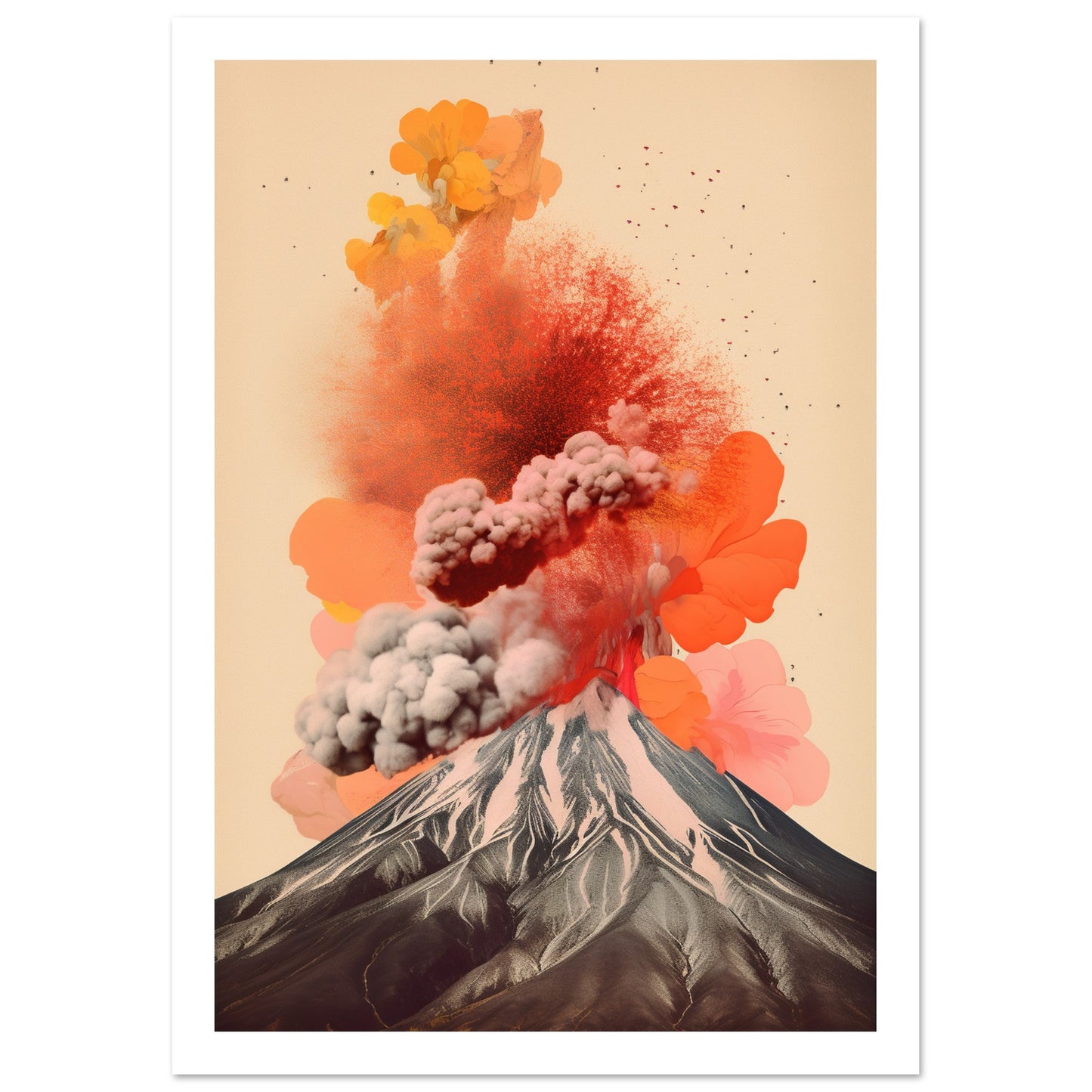 Volcanic Symphony Minimalist Wall Art Print