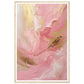 Melting Waves of Pink and Gold Abstract Painting Wall Art Print