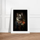 Floral Regency French Bulldog Wall Art Print