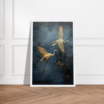 Load image into Gallery viewer, Japanese Inspired Soaring Cranes Wall Art Print