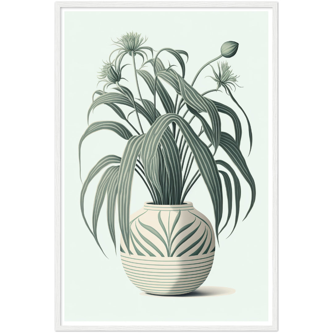 Spider Plant Vase Wall Art Print