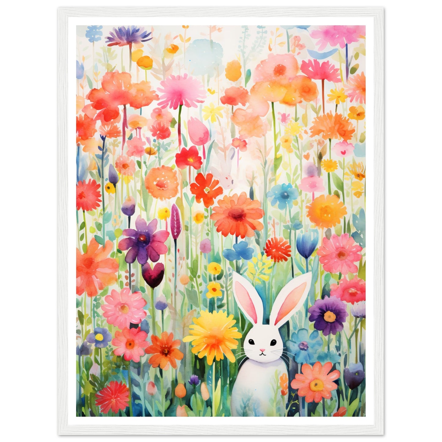 Vibrant Floral Fantasy Wall Art Print