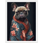 Load image into Gallery viewer, French Bulldog in Kimono Wall Art Print
