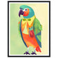 Feathered Parrot Vibrant Wall Art Print