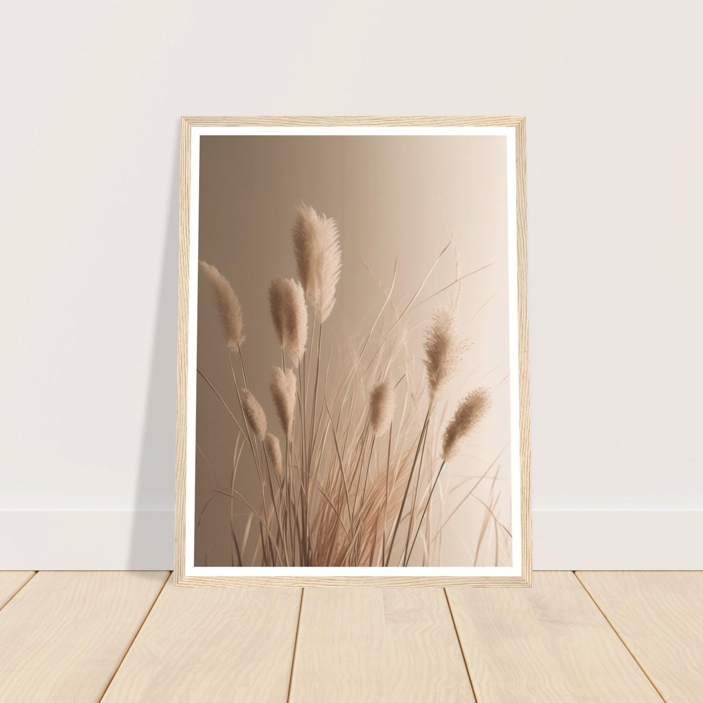 Hazy Reeds in Natural Hues Photograph Wall Art Print