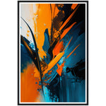 Load image into Gallery viewer, Nature&#39;s Emotive Abstract Orange &amp; Blue Brushstrokes Wall Art Print
