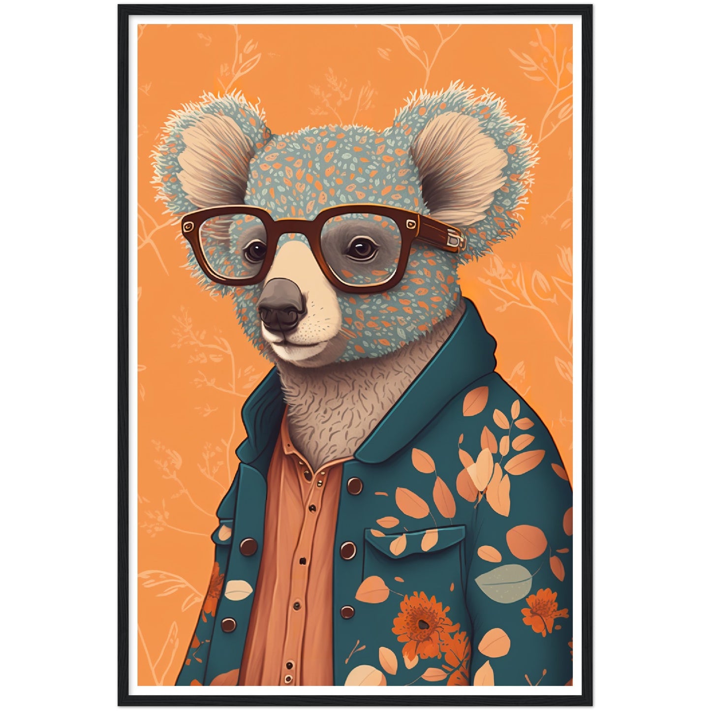 Trendy Koala Illustration Wall Art Print