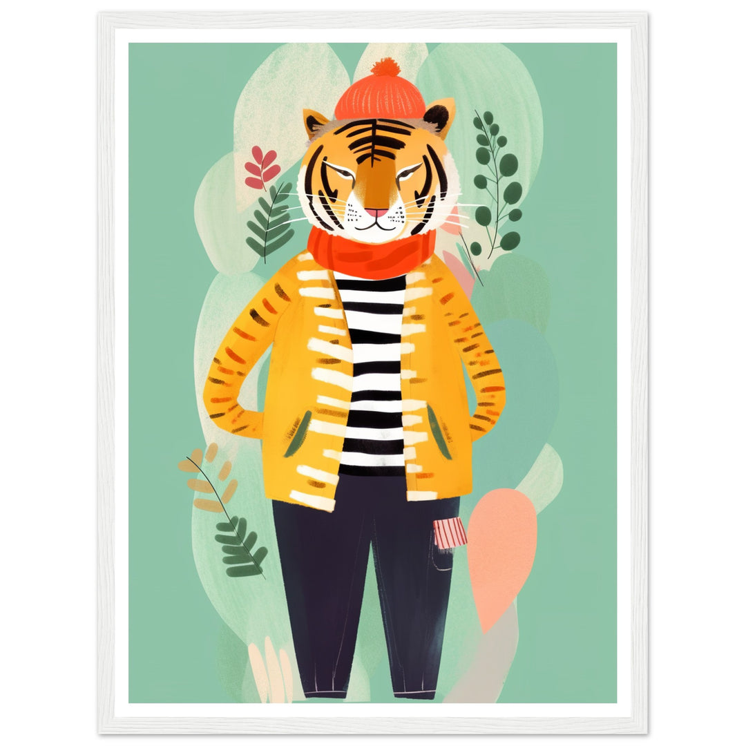 Trendy Tiger Roar Wall Art Print