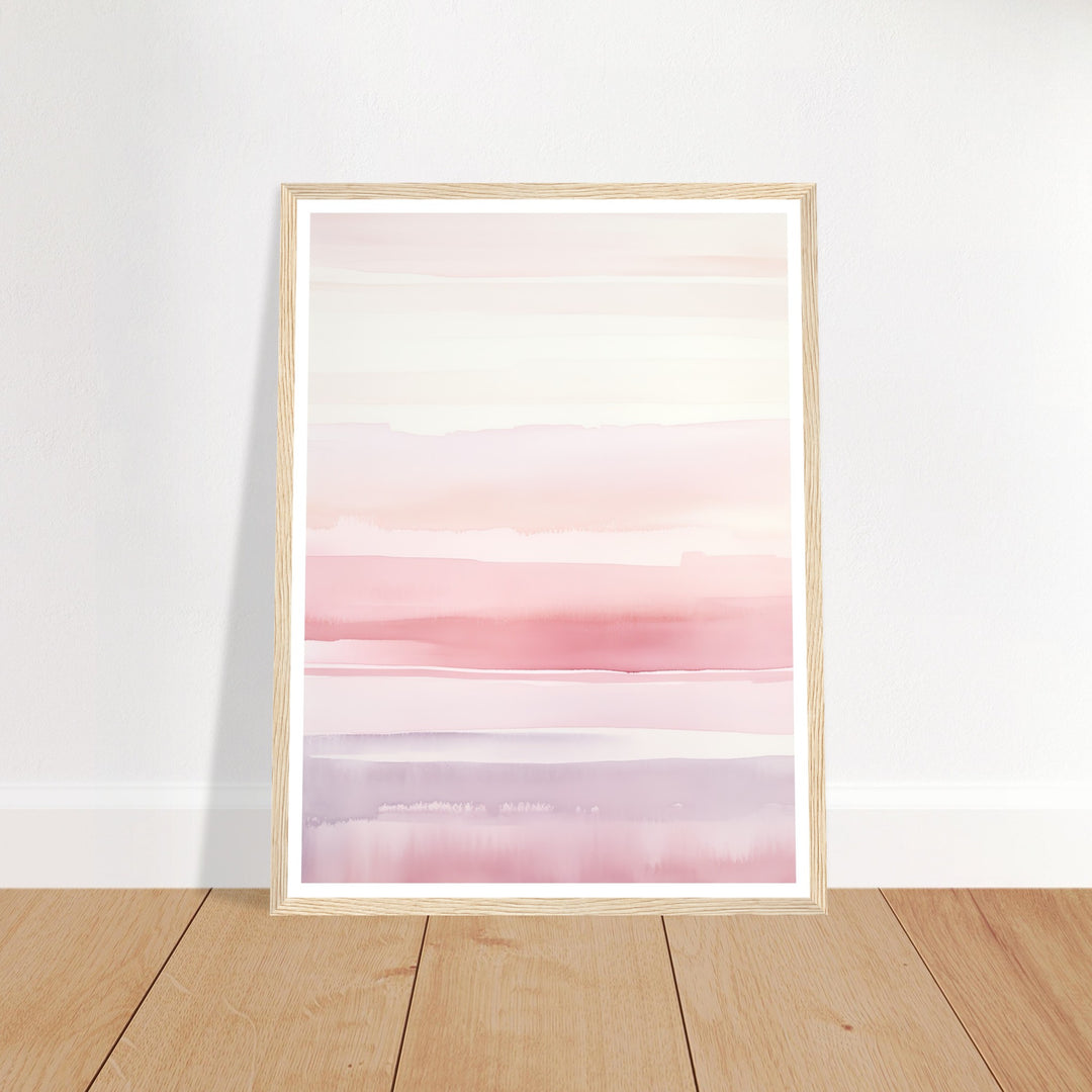 Minimalist Light Pink Blush Abstract Wall Art Print