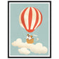 Dog in Hot Air Balloon Adventure Wall Art Print