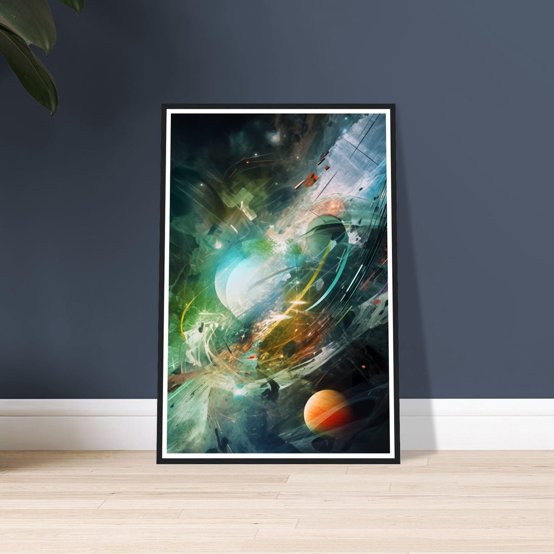 Otherworldly Celestial Abstract Collage Wall Art Print