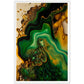 Organic Depths: Green & Brown Painting Wall Art Print