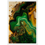 Load image into Gallery viewer, Organic Depths: Green &amp; Brown Painting Wall Art Print