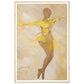 Rhythmic Whirling Ballet Painting in Yellow and Brown