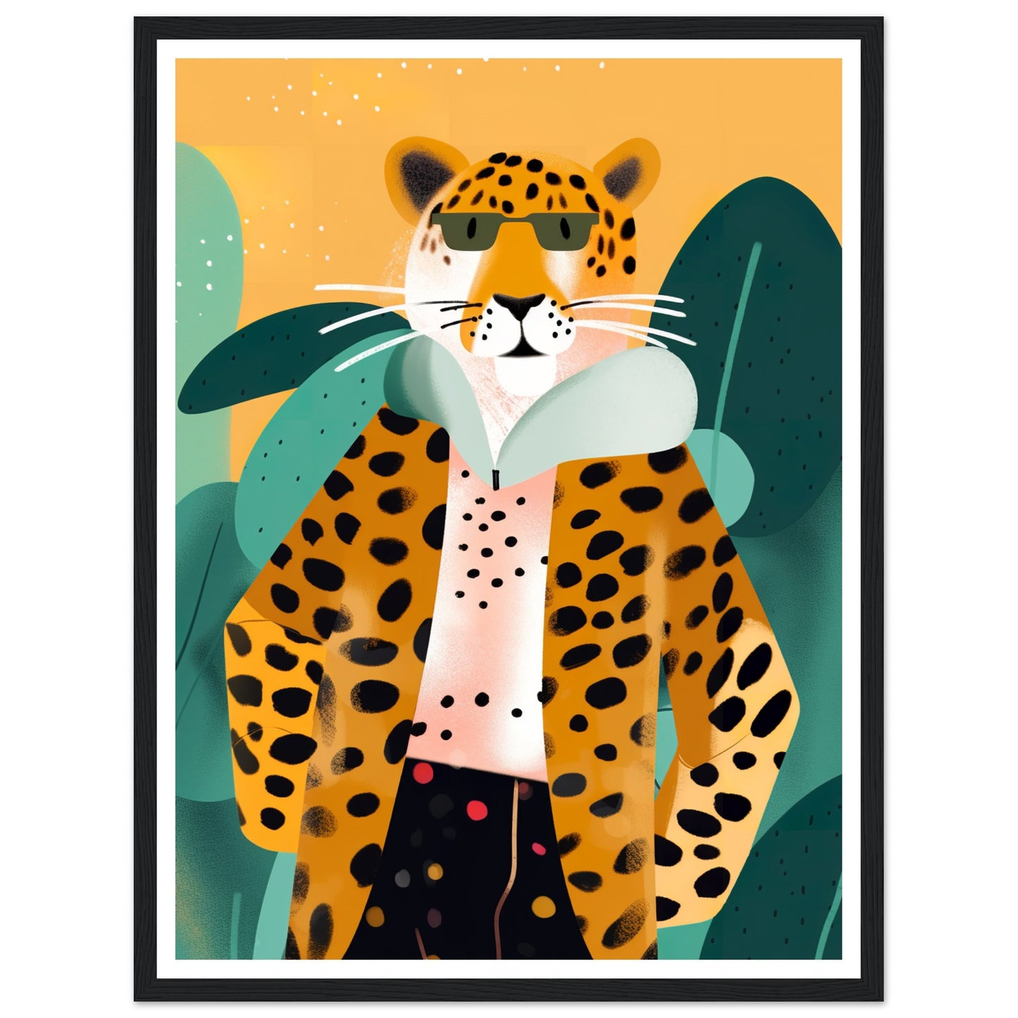 Trendy Leopard Chic Wall Art Print