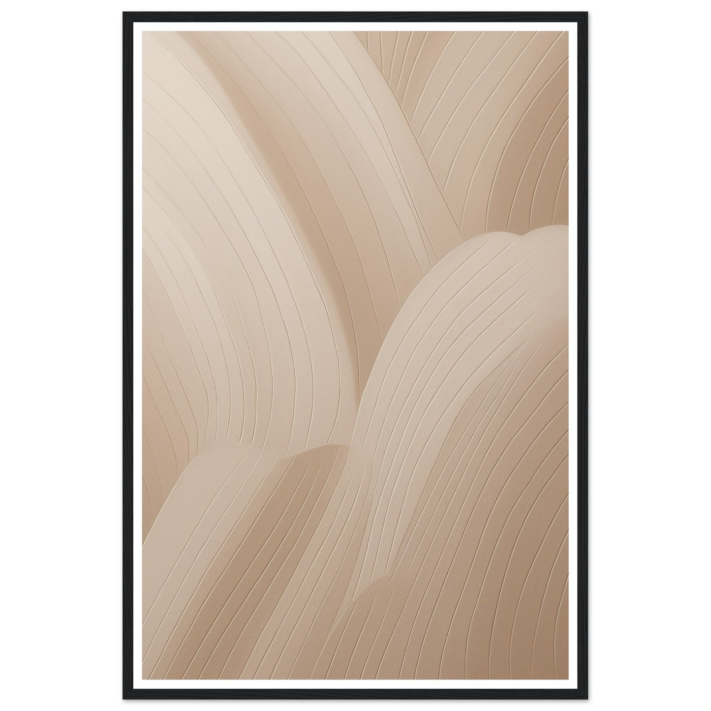 Gentle Rake Textures On Blushing Plaster Wall Art Print