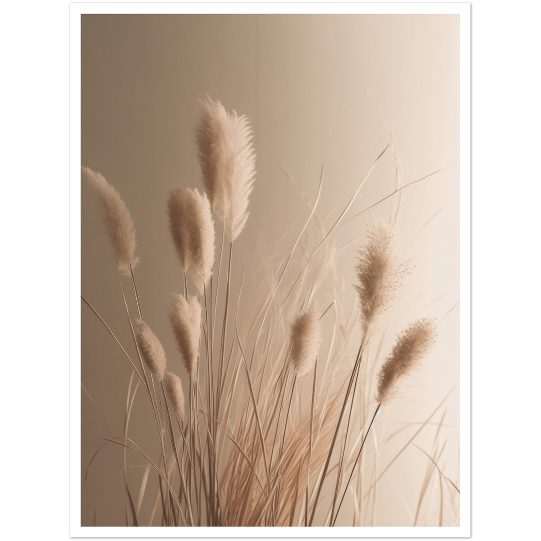 Hazy Reeds in Natural Hues Photograph Wall Art Print