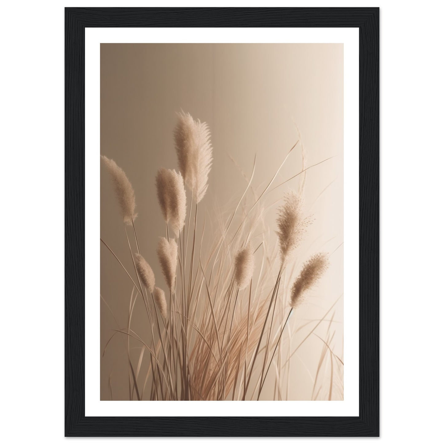 Hazy Reeds in Natural Hues Photograph Wall Art Print