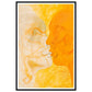 Couple Kissing Orange and Yellow Painting Wall Art Print