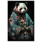 Panda in Kimono Illustration Wall Art Print