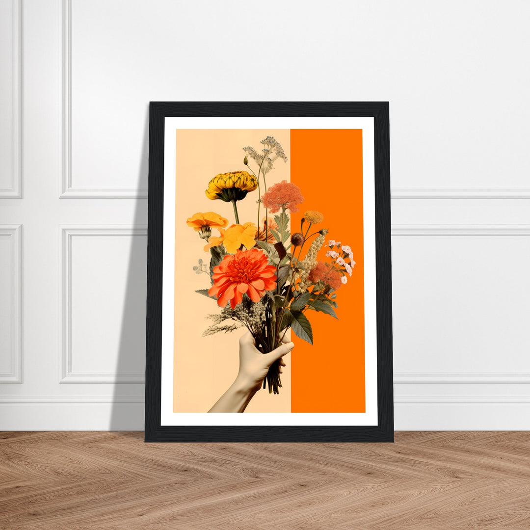 Floral Embrace Of Earthly Flowers Bouquet Wall Art Print