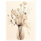 Minimalist Flower Bouquet in Earth Tones Wall Art Print