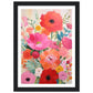 Joyful Blooming Abstract Flowers Painting Wall Art Print