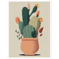 Cactus Chic Flower Wall Art Print