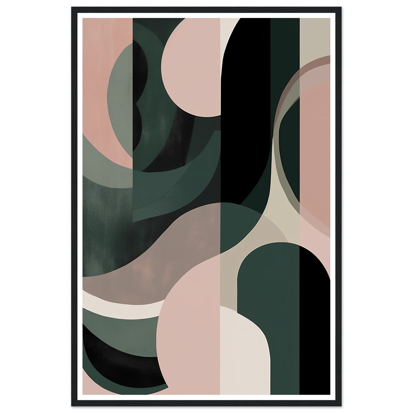 Minimalist Shapes and Muted Hues Wall Art Print