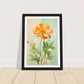 Marigold Flower in Soft Earthy Hues Wall Art Print