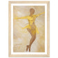 Rhythmic Whirling Ballet Painting in Yellow and Brown