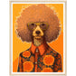 Poodle Chic Dog In Floral Shirt Wall Art Print