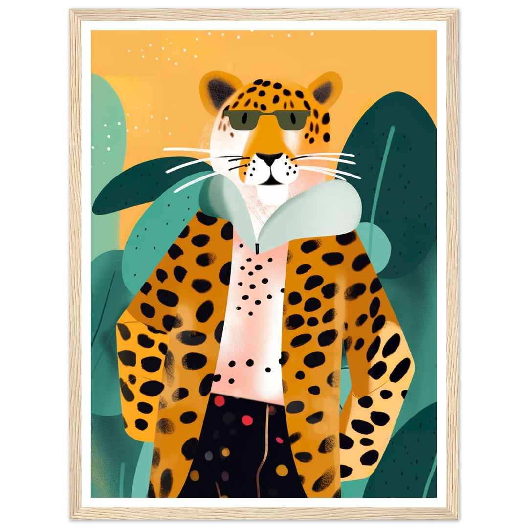 Trendy Leopard Chic Wall Art Print