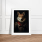 Vintage Tudor Neck Ruff Fox Portraiture Wall Art Print