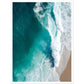 Blue Surge - Aerial Photograph of Ocean Waves Wall Art Print