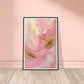 Melting Waves of Pink and Gold Abstract Painting Wall Art Print