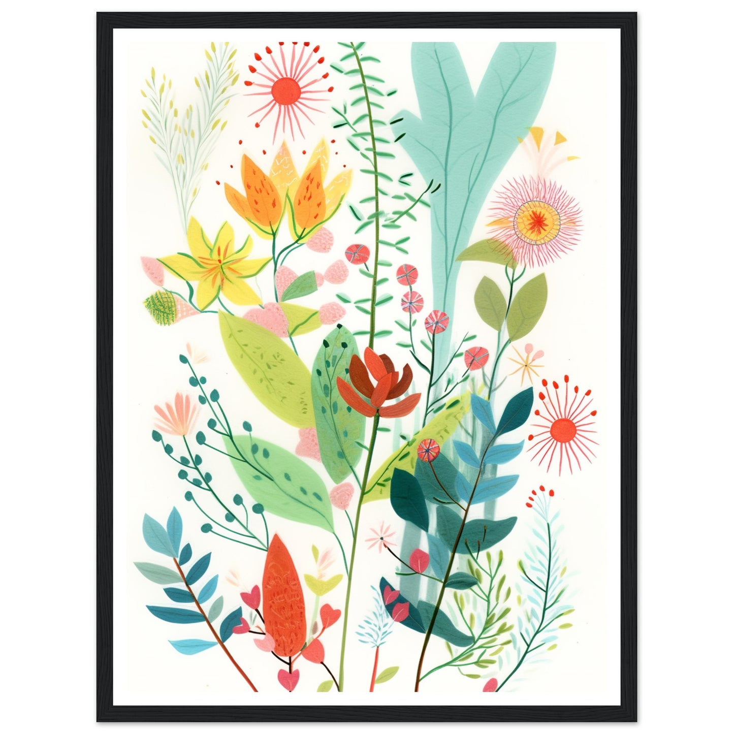 Charming Floral Oasis Wall Art Print