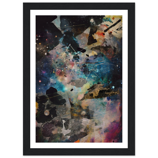 Stellar Space Art Collage Symphony Wall Art Print