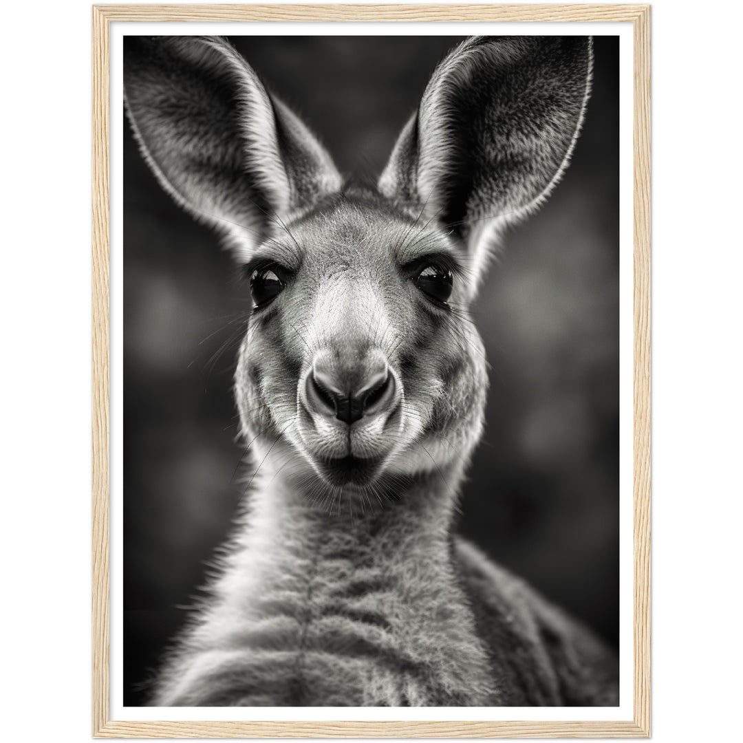 Kangaroo Close-Up Photograph Wall Art Print