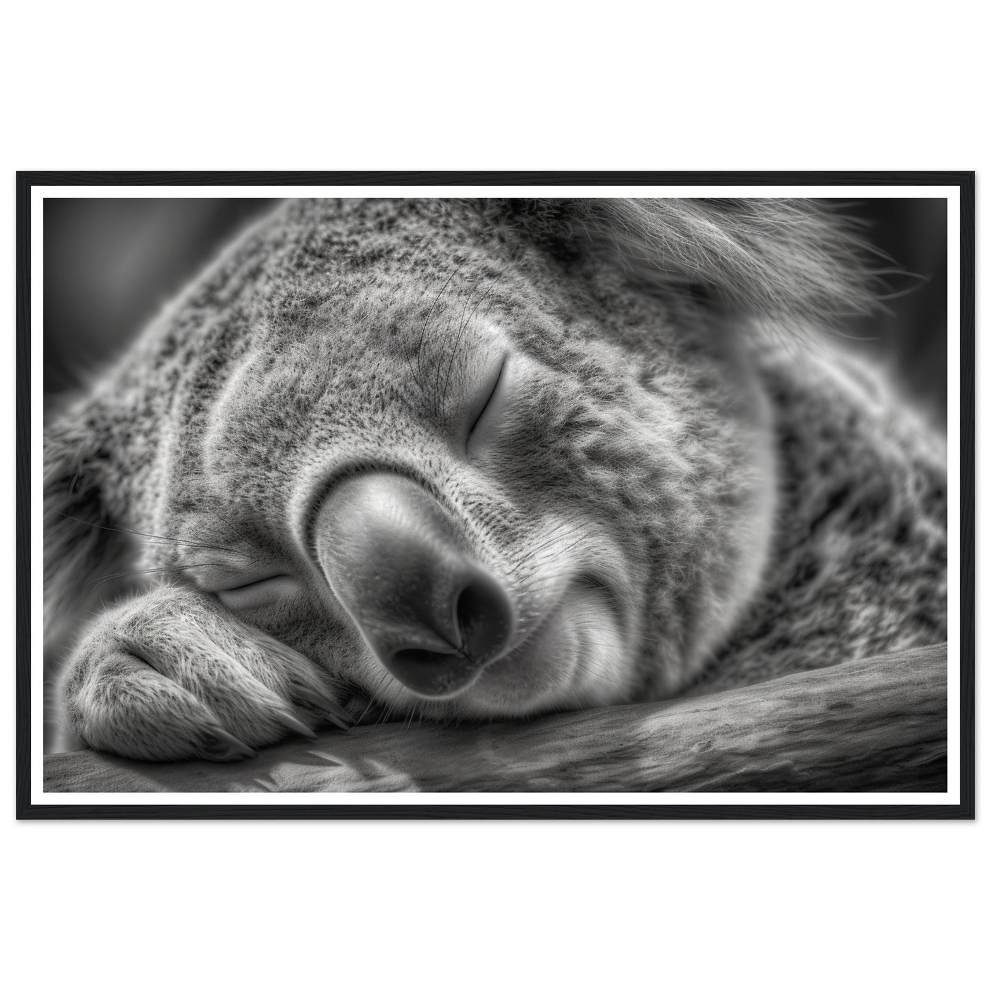 Close-Up of Sleeping Koala Photograph Wall Art Print