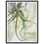 Load image into Gallery viewer, Swirling Green and Gold Spider Plant Wall Art Print