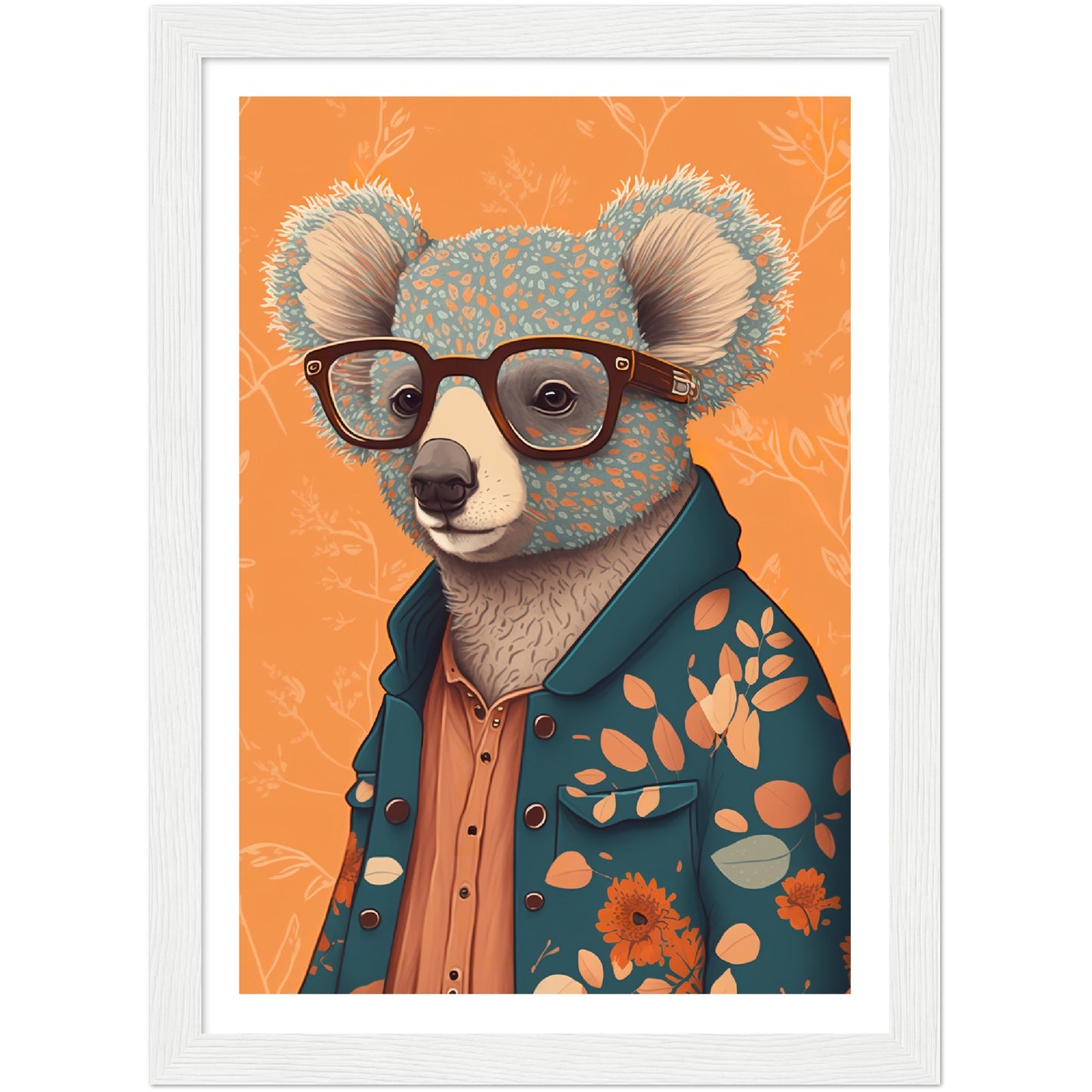 Trendy Koala Illustration Wall Art Print