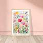 Floral Blossom Whimsy Botanical Wall Art Print