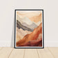 Tranquil Earthly Abstract Mountain Ranges Wall Art Print