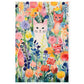 Whimsical Flower Garden Cats Wall Art Print