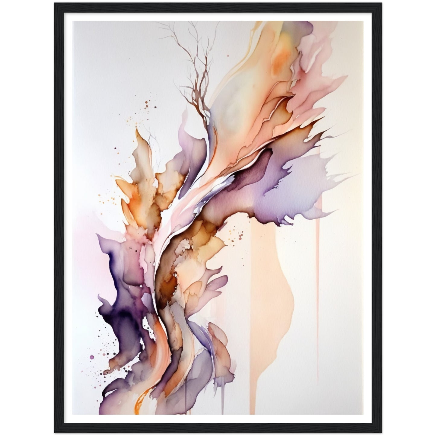 Nature's Pastel Symphony Abstract Shapes Wall Art Print